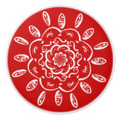 Cherry Mandala Keramische Knop (Voorkant)