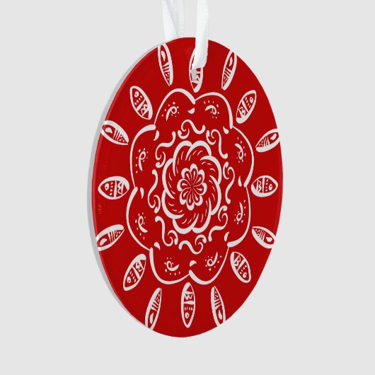 Cherry Mandala Ornament (voorkant)