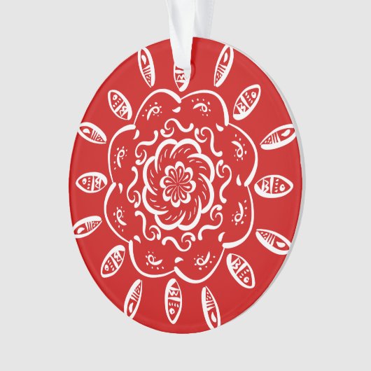 Cherry Mandala Ornament (voorkant)