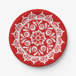 Cherry Mandala Papieren Bordje