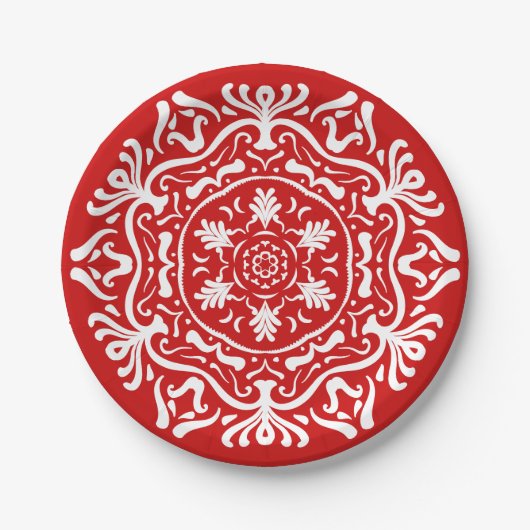 Cherry Mandala Papieren Bordje (Voorkant)