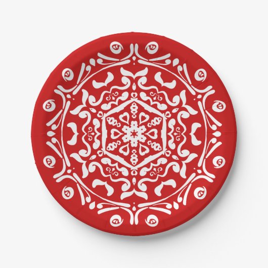 Cherry Mandala Papieren Bordje (Voorkant)