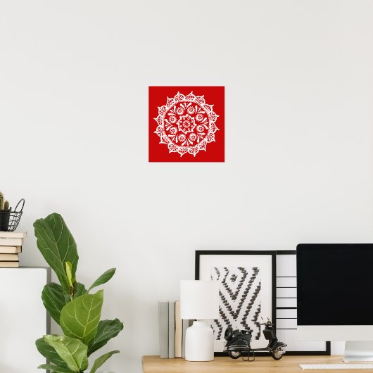 Cherry Mandala Poster (Thuiskantoor)
