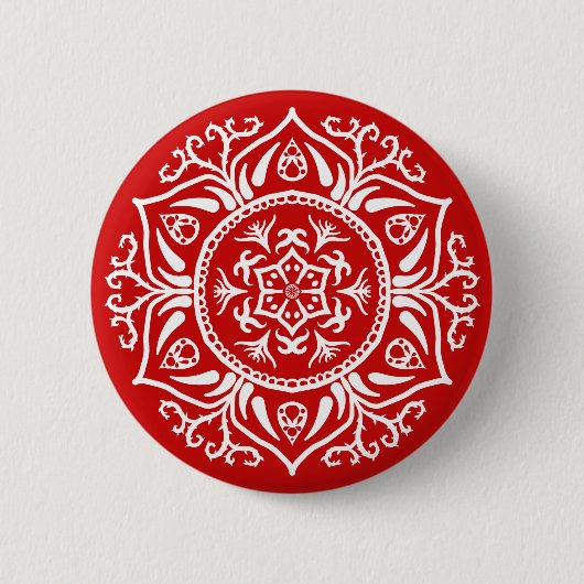 Cherry Mandala Ronde Button 5,7 Cm (Voorkant)