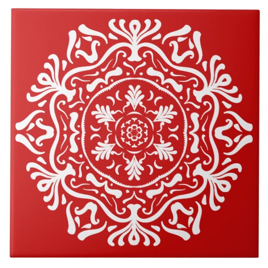 Cherry Mandala Tegeltje (Voorkant)