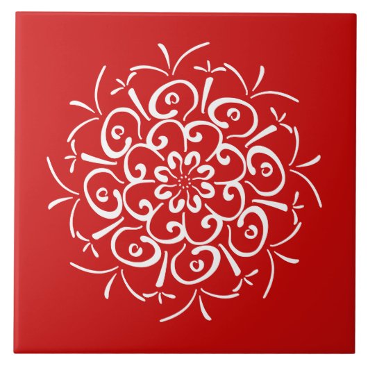 Cherry Mandala Tegeltje (Voorkant)