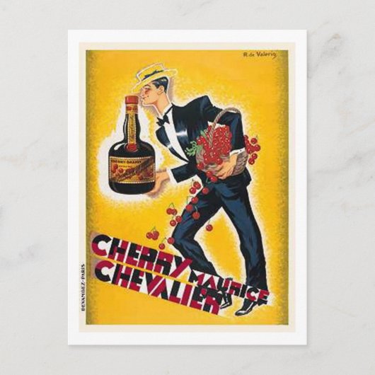 Cherry Maurice Chevalier Briefkaart (Voorkant)