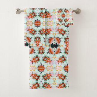 Cherry Mint Blossom Print Towel Bad Handdoek