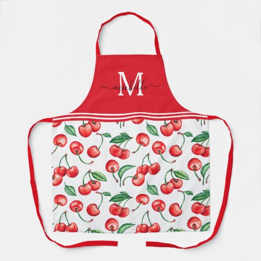 Cherry Monogram Botanical Red Schort (Voorkant)