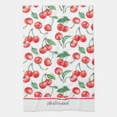 Cherry Monogram Waterverf Theedoek (Verticaal)