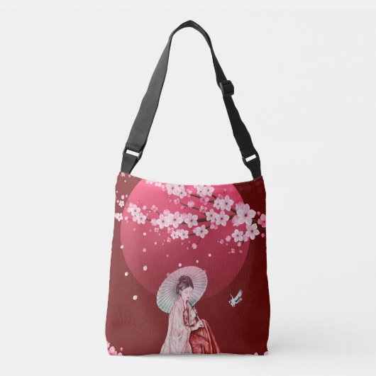 Cherry Moon Cherry Blossom Crossbody Tas (Voorkant)