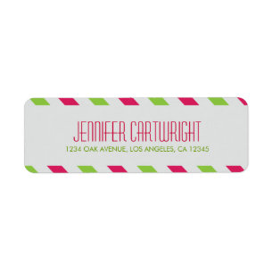 Cherry n Limoen Airmail Return Address Label