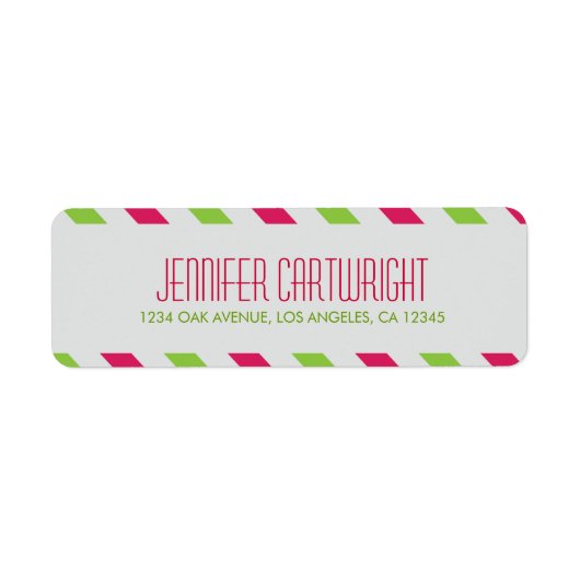 Cherry n Limoen Airmail Return Address Label (Voorkant)