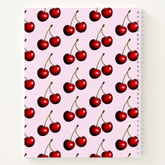 Cherry Notitieboek - aangepaste kleuren (Achterkant)