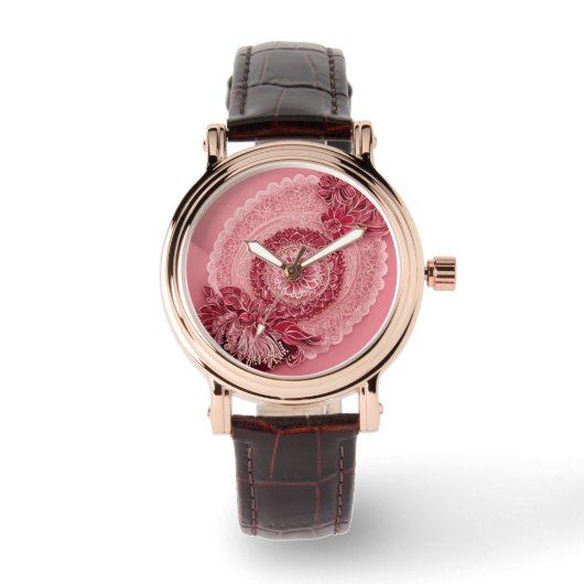 Cherry on Pie AI-kunst Horloge (Voorkant)