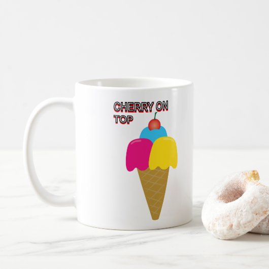 Cherry on Top 01 Koffiemok (Met donut)