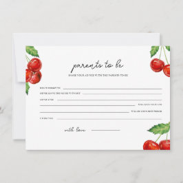 Cherry on top Baby shower Advies voor de ouders Feestdagenkaart
