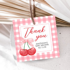 Cherry on Top Baby Shower Bedankjes Labels