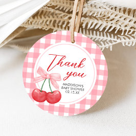 Cherry on Top Baby Shower Bedankjes Labels