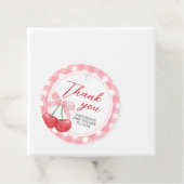 Cherry on Top Baby Shower Bedankjes Labels (In situ)