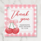 Cherry on Top Baby Shower Bedankjes Labels (Voorkant)