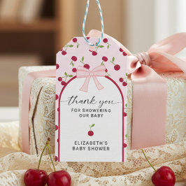 Cherry On Top Baby Shower Coquette Pink Cute Cadeaulabel
