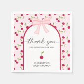 Cherry On Top Baby Shower Coquette Pink Cute Servet (Voorkant)