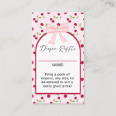 Cherry On Top Baby Shower Diaper Raffle Game Informatiekaartje (Voorkant)