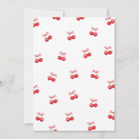 Cherry on Top Baby Shower Kaart (Achterkant)