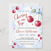 Cherry on Top Baby Shower Kaart (Voorkant)