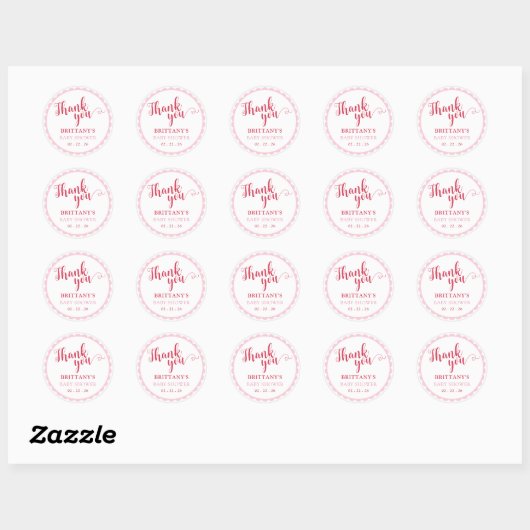 Cherry On Top Baby Shower Round Stickers (Vel)