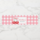 Cherry on Top Baby Shower Waterfles Etiket (Enkel label)
