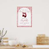 Cherry On Top Baby Shower Welcome Sign Poster (Keuken)