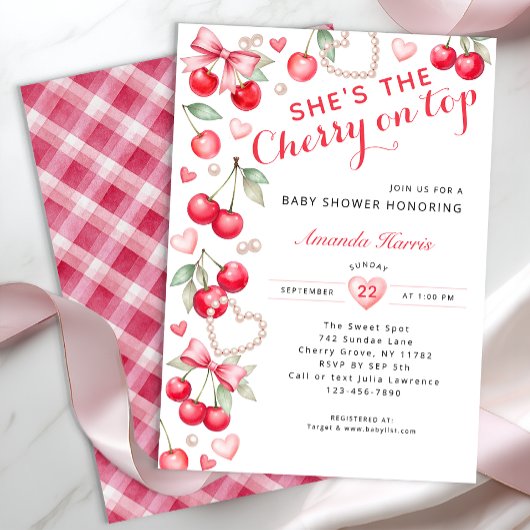 Cherry on Top beroemd gemaakt door Pink Bow & Ging Kaart