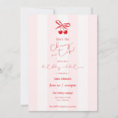 Cherry On Top Birthday Celebration Invitation Kaart (Voorkant)