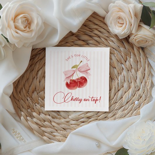 Cherry on Top Birthday Napkins Servet