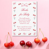 Cherry On Top Blossom Pink Bow Boeken voor Baby Informatiekaartje