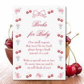 Cherry On Top Blossom Pink Bow Boeken voor Baby Informatiekaartje