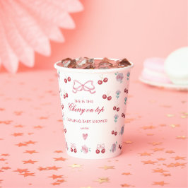 Cherry on Top Blush Delight Baby shower Papieren Bekers