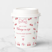 Cherry on Top Blush Delight Baby shower Papieren Bekers (Voorkant)