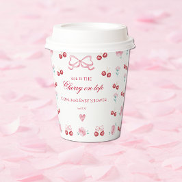 Cherry on Top Blush Delight Baby shower Papieren Bekers