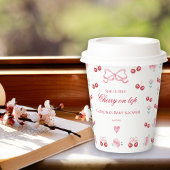 Cherry on Top Blush Delight Baby shower Papieren Bekers
