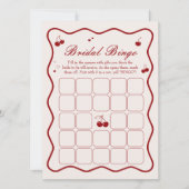 Cherry On Top Bridal Shower Bingo Game Card Kaart (Voorkant)