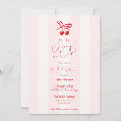 Cherry On Top Bridal Shower Invitation Kaart (Voorkant)