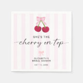 Cherry On Top Bruidsfeest Coquette Strik Boog Stre Servet (Voorkant)