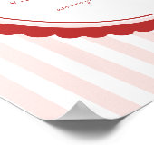 Cherry on Top Coquette Bow Baby Shower Welcome  Poster (Hoek)