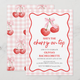 Cherry on Top coquette vrijgezellenfeest Kaart