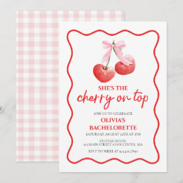 Cherry on Top coquette vrijgezellenfeest Kaart