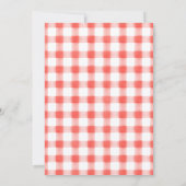 Cherry on Top Gingham Baby Shower Kaart (Achterkant)
