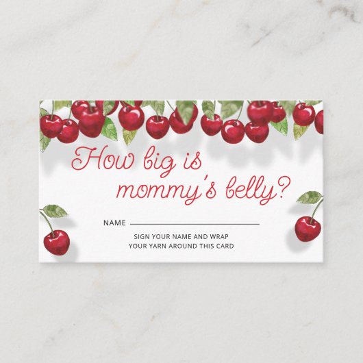 Cherry On Top Hoe groot is de buik van mama Informatiekaartje (Voorkant)